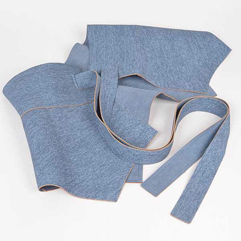 Denim Wrap Skirt Statement Belt - Picture 4 of 5